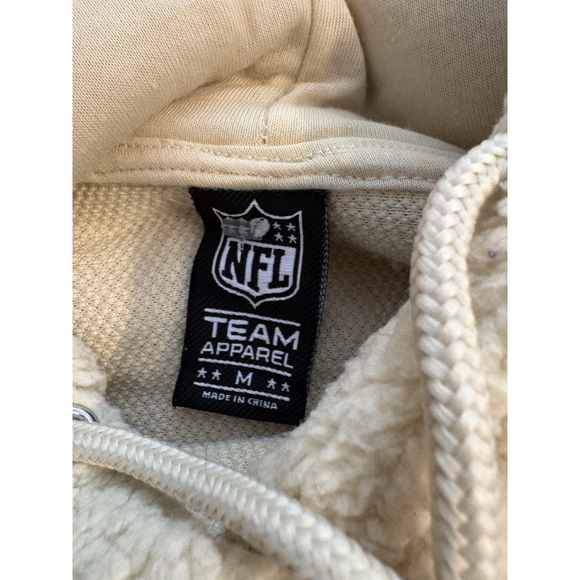 Miami Dolphins NFL Hoodie Crop Sherpa Cozy Tan Women's MEDIUM Team Apparel - Picture 5 of 7